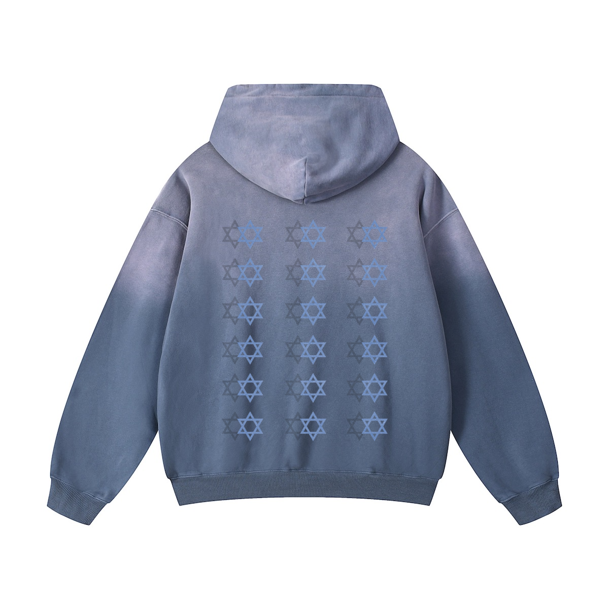 Jewish Star Sun Faded Hoodie