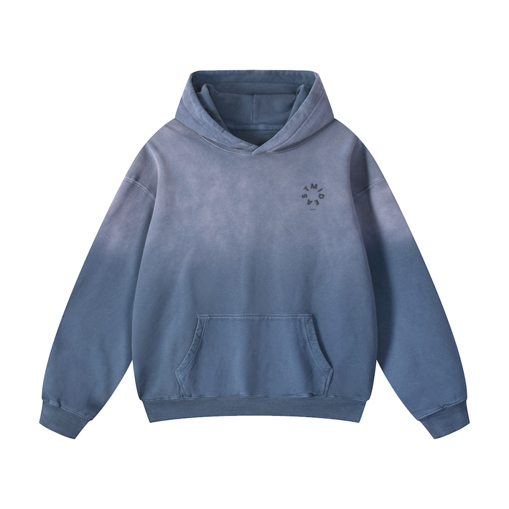 Jewish Star Sun Faded Hoodie