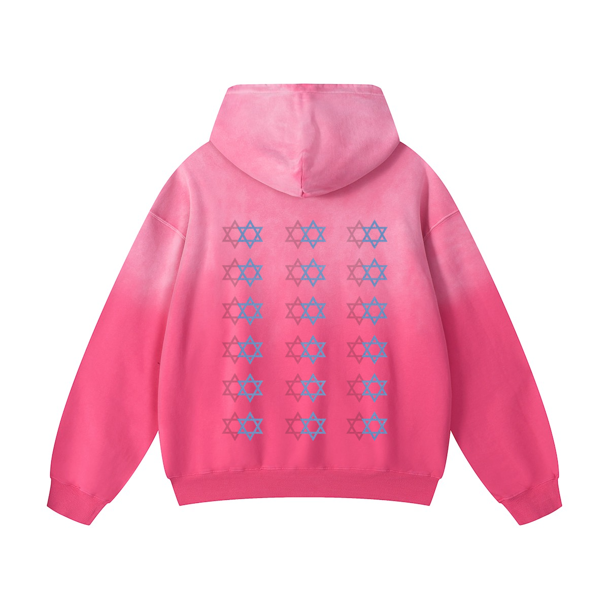 Jewish Star Sun Faded Hoodie