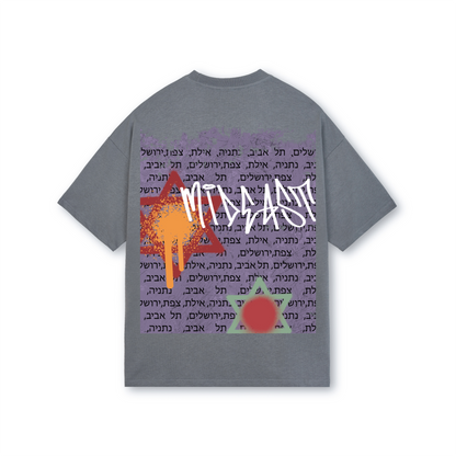 Israel Cities Drop Shoulders T-shirt