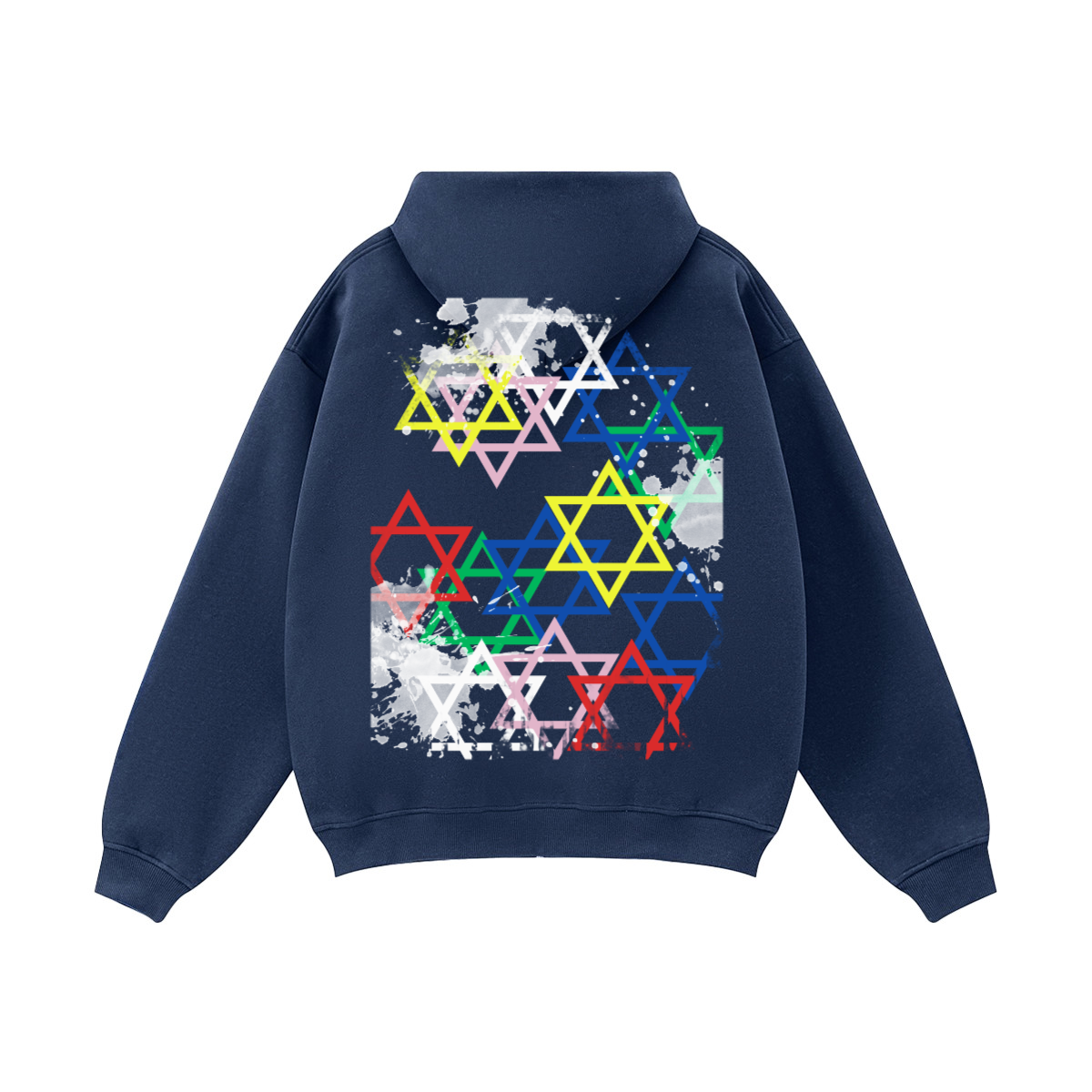 Grafiti Stars Zip-up Oversized Hoodie