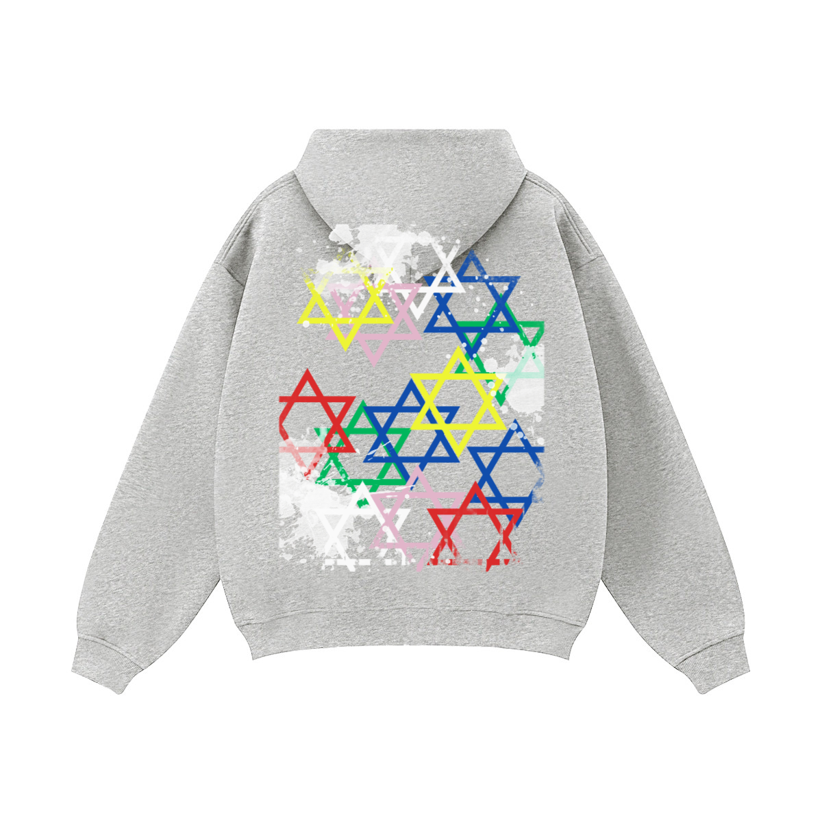Grafiti Stars Zip-up Oversized Hoodie