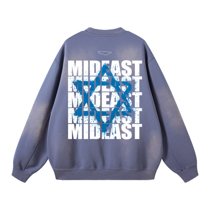 Mideast x Rooted Washed Distressed Sweatshirt