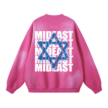 Mideast x Rooted Washed Distressed Sweatshirt