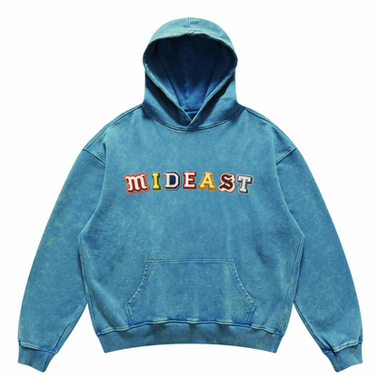 Mideast x Rooted Oversized Faded Hoodie