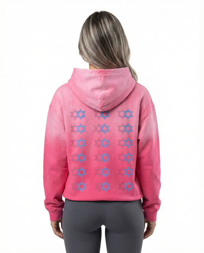 Jewish Star Sun Faded Hoodie